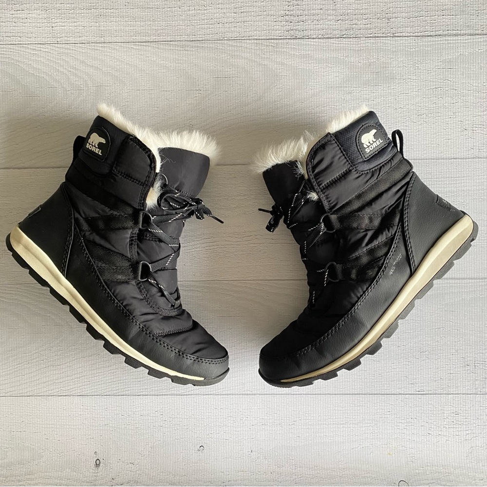 SOREL WOMEN'S WHITNEY SHORT WATERPROOF SNOW BOOTS | BLACK Sz 8